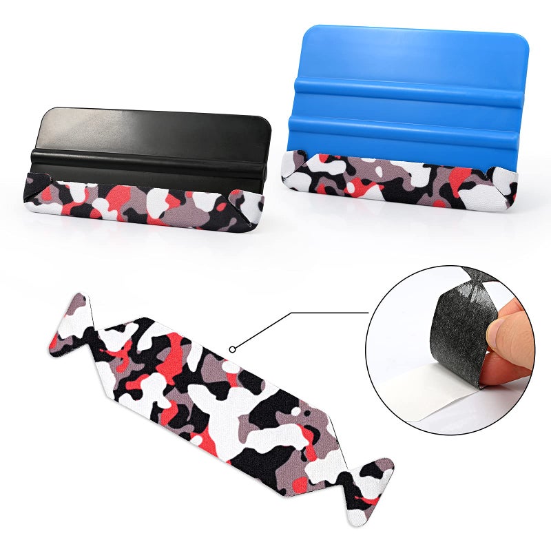 Gomake Vinyl Squeegee Buffer Pre-Cut Squeegee Felt for Window Tint Application Tool (10PCS* Camouflage Felt) - Image 5